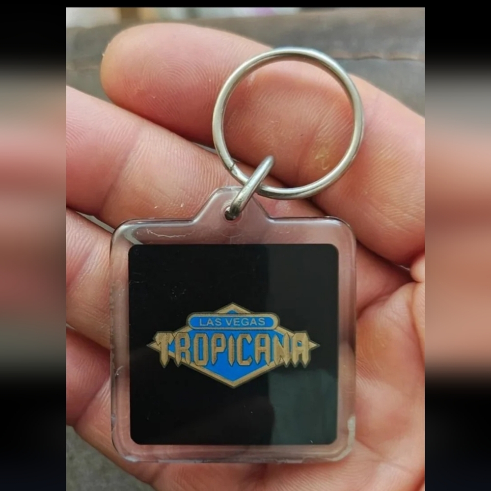 1990s Vintage Tropicana Hotel and Casino Las Vegas Double Sided Keychain